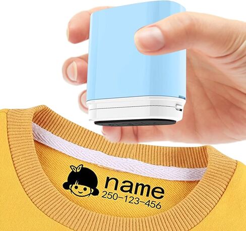 ختم شخصي مقاوم للماء، ختم اسم شخصي، ختم ذاتي التحبير لاسم الطفل، ختم مخصص للأطفال، ملصق للمدرسة مقاوم للماء، ختم ملابس متعدد الأغراض، ملصقات ملابس للأطفال (ب) in Kuwait