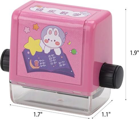 4PCS Roller Digital Teaching Stamp, Addition and Subtraction Seal Within 100 Teaching Math Practice Multiplication Division Roller Stamp for Kindergarten Home School Supplies in Saudi Arabia