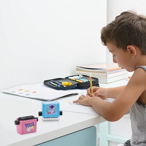 4PCS Roller Digital Teaching Stamp, Addition and Subtraction Seal Within 100 Teaching Math Practice Multiplication Division Roller Stamp for Kindergarten Home School Supplies in Saudi Arabia