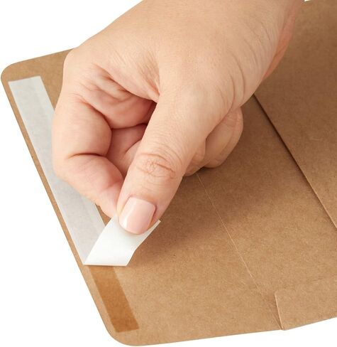 50-Pack Printable A7 Brown Envelopes for 5x7 Cards, Kraft Paper Envelopes with Self-Sealing Flaps for Mailing Graduation, Birthday, Wedding Invitations, (5.25x7.25 in) in Saudi Arabia
