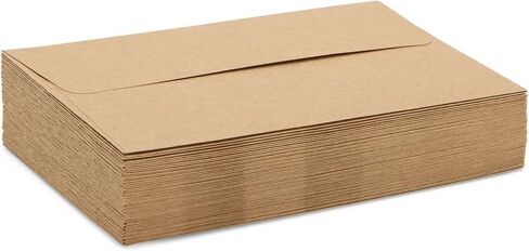 50-Pack Printable A7 Brown Envelopes for 5x7 Cards, Kraft Paper Envelopes with Self-Sealing Flaps for Mailing Graduation, Birthday, Wedding Invitations, (5.25x7.25 in) in Saudi Arabia
