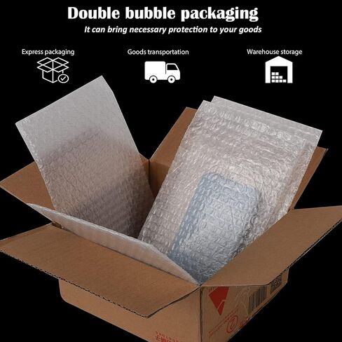 13x17 inch Clear Bubble Out Bags,15Pcs Large Bubble Pouches Bag Double Walled Bubble Cushioning Bags for Moving and Storage, Shipping and Packing Supplies for Dishes Glasses Plates in Saudi Arabia