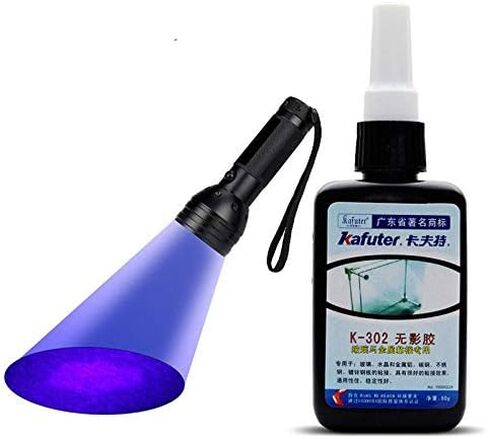K-302 قوي 50 مل غراء UV لاصق علاج لاصق كريستال زجاج معدني in Kuwait