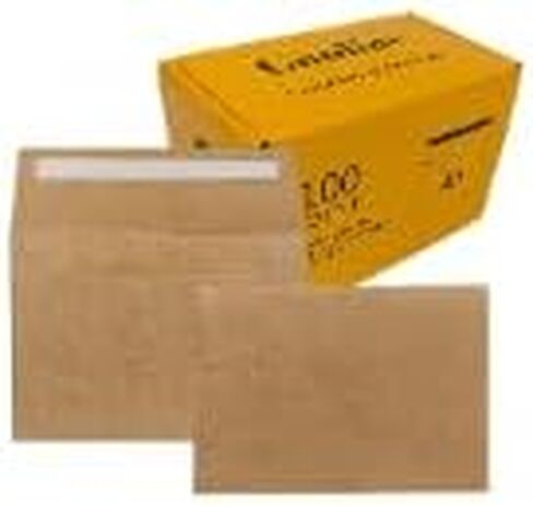 مظاريف دعوة Gooline Kraft Brown A6، 100 حزمة 4.75 × 6.5 بوصة مغلفات ذاتية الغلق سريعة، لحفلات الزفاف، والتخرج، وحفلات استقبال المولود الجديد، وبطاقات المعايدة in Kuwait