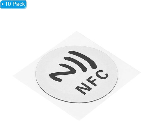ملصقات PATIKIL NFC، 10 عبوات ملصقات علامات NTAG213 144 بايت ذاكرة قابلة للبرمجة بالكامل دائرية فارغة 30 مم/1.2 بوصة علامات NFC للهاتف، جهاز يدعم NFC، أصفر in Saudi Arabia