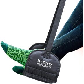 My EZ Fly | Premium Airplane Foot Rest Hammock with Memory Foam and Stable Base | Comfortable Foot Rest for Under Desk at Work Or Travel | Must-Have Travel Accessories | Airplane Footrest in Saudi Arabia