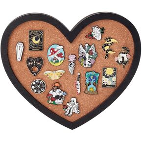 BENECREAT Square Pin Board Cork Board Wall Mounted Cork Board, 0.8inch Thick Bulletin Display Board for Brooch Pin Storage, Office Home and School Decor, 8x8inch