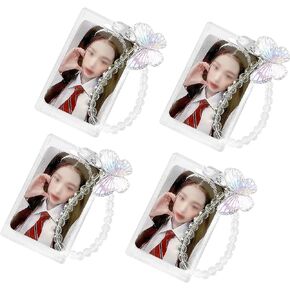 ايه بي كرو 4 قطع من حامل بطاقات صور كيه بوب من الاكريليك مع سوار معصم مطرز بالخرز، حامل بطاقة الهوية للطلاب حامل بطاقة العمل حامل بطاقة الائتمان حامل الحافلة لعشاق كيه بوب in Kuwait