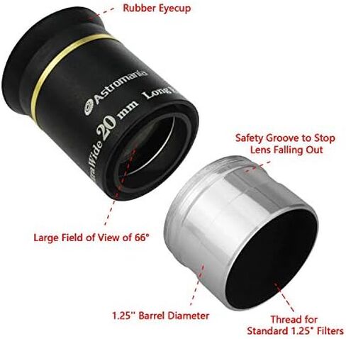 Astromania 1.25" 6mm 66-Degree Ultra Wide Angle Eyepiece for Telescope in Kuwait