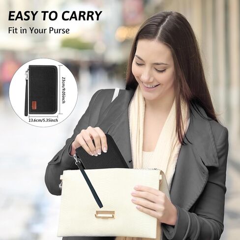 13 Pockets Coupon Receipt Organizer with Card Holder, All in One Expandable Ticket Storage & Card Case with Sticky Labels,Check/Bill/Invoice/Cash Sorter Wallet,for Home, Purse, Car Glovebox in Kuwait