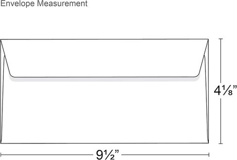 #10 White Security Tinted Peel & Seal Business Mailing Envelopes WINPAQ Brand, Windowless Design 4-1/8 x 9-1/2 Inches, 24lb - 100 Count, perfect for mailing documents, letters, invoices and statements in Kuwait