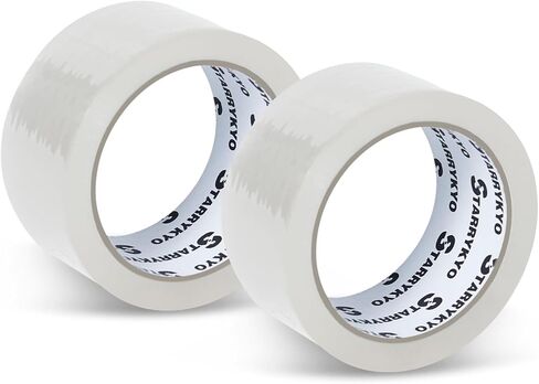 STARRYKYO Strong Adhesive Clean Packing Tape for Shipping Packaging Moving Sealing, Single Roll Heavy Duty Tape for Multipurpose, 1.88 Inches 65 Yards Per Roll (1) in Saudi Arabia