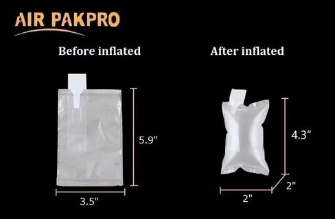 100 عبوة، مضخة يدوية مجانية AIR PAKPRO مقاس 5.9x9.8 بوصة من البلاستيك الشفاف قابلة للنفخ أكياس تغليف الهواء وسائد هوائية وأكياس عازلة وحشوة فارغة للشحن والتعبئة، VFC1525 in Kuwait