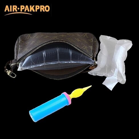 100 عبوة، مضخة يدوية مجانية AIR PAKPRO مقاس 5.9x9.8 بوصة من البلاستيك الشفاف قابلة للنفخ أكياس تغليف الهواء وسائد هوائية وأكياس عازلة وحشوة فارغة للشحن والتعبئة، VFC1525 in Kuwait
