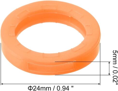 PATIKIL Key Caps Covers Rings, 5 Pack 0.9" Keys Identifiers Covers Coding Tags Marker Round Silicone Sleeve for Office House Apartment, Black in Kuwait