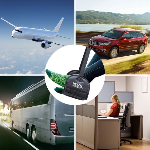 My EZ Fly | Premium Airplane Foot Rest Hammock with Memory Foam and Stable Base | Comfortable Foot Rest for Under Desk at Work Or Travel | Must-Have Travel Accessories | Airplane Footrest in Saudi Arabia
