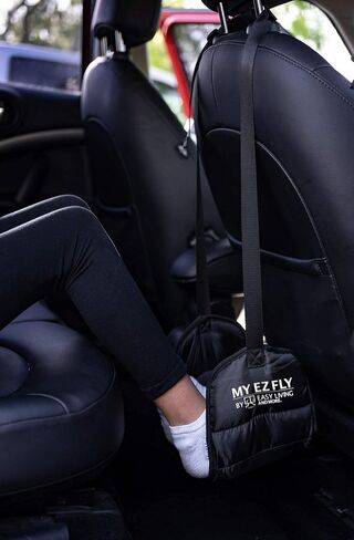 My EZ Fly | Premium Airplane Foot Rest Hammock with Memory Foam and Stable Base | Comfortable Foot Rest for Under Desk at Work Or Travel | Must-Have Travel Accessories | Airplane Footrest in Saudi Arabia