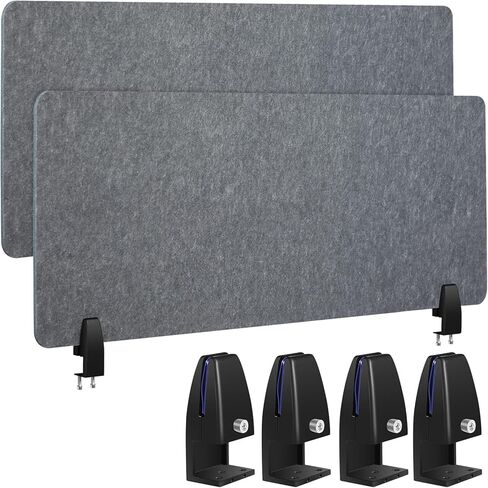 Wesiti 2 Pcs Acoustic Desk Divider 47 x 16 Inch Noise Reducing Desk Privacy Panel for Students Table Standing Sound Proof Dividers Desktop Claws Office Furniture Partitions for Classroom in Saudi Arabia