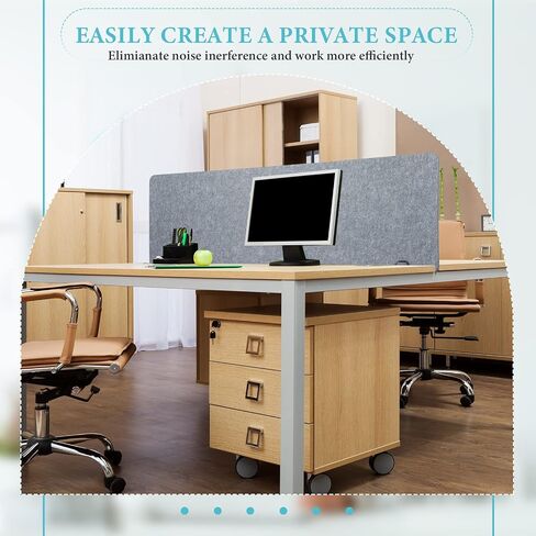 Wesiti 2 Pcs Acoustic Desk Divider 47 x 16 Inch Noise Reducing Desk Privacy Panel for Students Table Standing Sound Proof Dividers Desktop Claws Office Furniture Partitions for Classroom in Saudi Arabia