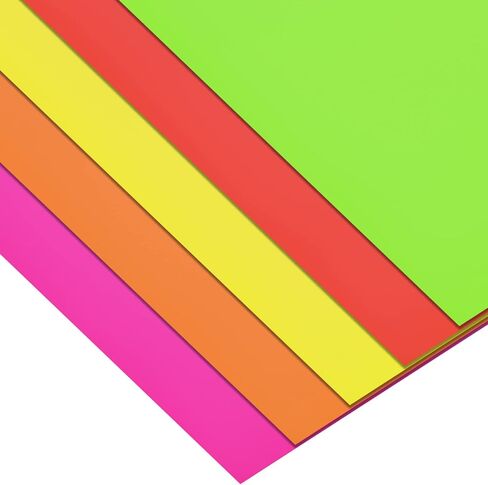 25 ورقة من Kosiz مقاس 22 × 28 بوصة لوحة ملصقات نيون كبيرة فلورسنت، ألوان متنوعة على الوجهين، رسم عرض بطاقات ورقية لمشاريع الحرف المدرسية في الفصول الدراسية، حزمة متعددة، 5 ألوان in Kuwait