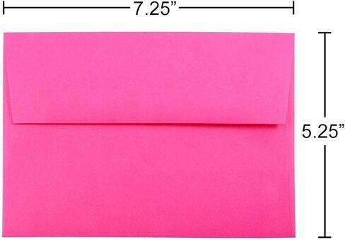 JAM PAPER 4Bar A1 Colored Invitation Envelopes - 3 5/8 x 5 1/8 - Ultra Fuchsia Hot Pink - 50/Pack in Kuwait