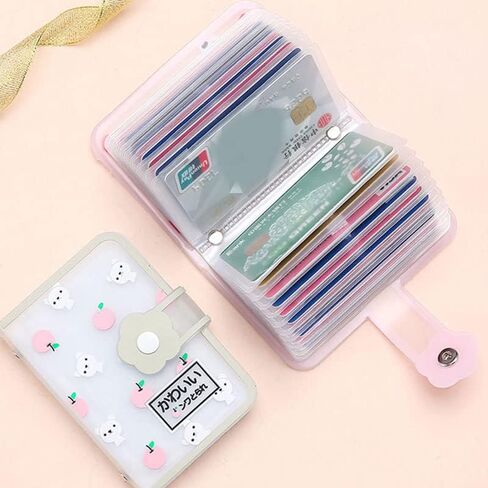 حامل بطاقات الأعمال/النساء حامل بطاقات الائتمان الصغيرة البلاستيك الشفاف حامل بطاقة الائتمان غطاء للجنسين / يحمل ما يصل إلى 26 بطاقة in Kuwait