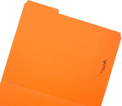 100 Blue Summit Supplies 1/3 Cut, File Folders, Letter Size, Assorted Colors, Including Blue, Red, Green, Yellow & Orange File Folders, 100 Pack in Saudi Arabia