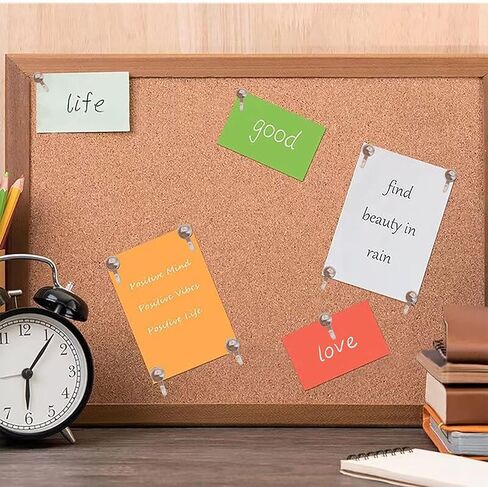 خطافات دبوس الدفع، دبوس رؤوس بلاستيكي، مسامير إبهام مزخرفة مع خطافات للوحة الفلين، خريطة التقويم، صور ملصق حلقة مفاتيح معلقة على الحائط 50 قطعة بيضاء in Kuwait