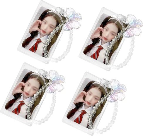 ايه بي كرو 4 قطع من حامل بطاقات صور كيه بوب من الاكريليك مع سوار معصم مطرز بالخرز، حامل بطاقة الهوية للطلاب حامل بطاقة العمل حامل بطاقة الائتمان حامل الحافلة لعشاق كيه بوب in Kuwait