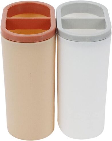 Nicerity Multifunction Pencil Shaped Pen Holders for Desk Supplies Holders Dispensers 2 Pcs White and Pink in Saudi Arabia