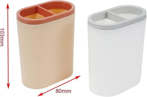 Nicerity Multifunction Pencil Shaped Pen Holders for Desk Supplies Holders Dispensers 2 Pcs White and Pink in Saudi Arabia