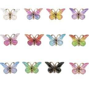 HNGSON Butterfly Push Pins Decorative Thumbtacks Colorful Pins 12PCS for Blackboard, Map, Wall in Kuwait