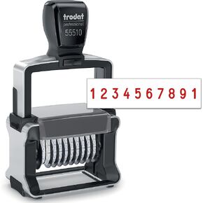 Rubber Stamp Creation heavy Duty Numberer, 8 Digit Self-Inking Numbering Stamp 5mm Character Height Black in Saudi Arabia