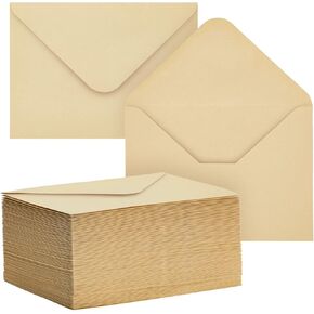 100 Pack Kraft 4x6 Envelopes for Invitations, Wedding RSVP, Birthday, Graduation, Baby Shower (Brown) in Saudi Arabia