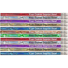أقلام الرصاص المخصصة من Express Pencils - مستديرة - موضوع ليزر - مطبوعة خصيصًا برسالتك أو نصك أو شعارك 12 حزمة - ** تخصيص مجاني ** فكرة هدية رائعة (ألوان متنوعة) in Kuwait