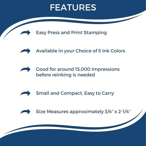 Self-Inking Box Closed No Order Stamp, Mailing Supplies, Up to 5K Impressions, Available in 11 Ink Colors, Reinkable, Easy Press and Print Stamping, Size Approx 1/2" x 1-1/2" in Saudi Arabia