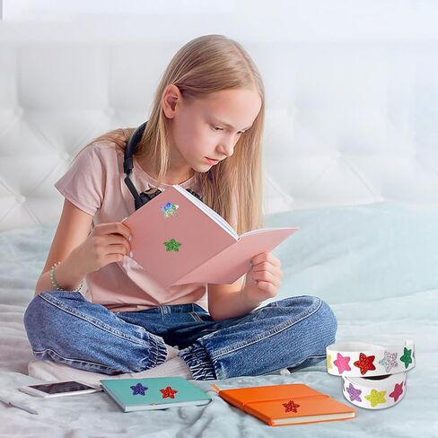 500Pcs Colors Glitter Star Stickers, 1 inch Self Adhesive Glitter Stars for Reward Charts, Incentive Stickers for Kids and Teachers, Ideal for School, Office,Crafts and Classroom Teachers in Saudi Arabia