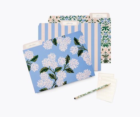 شركة RIFLE PAPER CO. مجموعة مجلدات ملفات كوليت - مجموعة من 6 مجلدات قوية، 2 من كل تصميم و12 ملصق لاصق، نمط كوليت أنيق محدد بالذهب، 9.25 بوصة طول × 11.75 بوصة عرض in Saudi Arabia