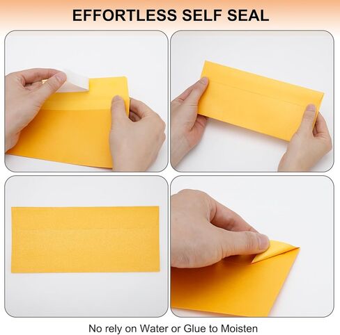 100 حزمة من المظاريف الفضية المعدنية #10 مظاريف عمل 4-1/8 × 9-1/2 مظاريف بريدية ذاتية اللصق للمكتب، وورق الأعمال، والفواتير، والبريد الشخصي، والرسائل، والدعوات الفريدة in Kuwait