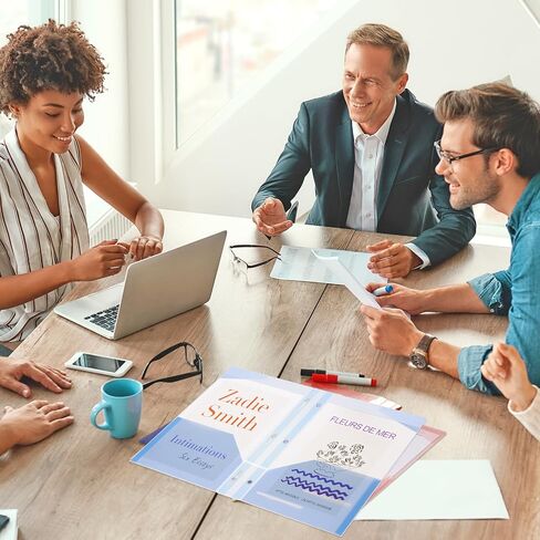 مجلدات بلاستيكية من EOOUT بجيوب وشوكة، 24 مجلدًا للملفات البلاستيكية، ألوان باستيل، مجلدات بلاستيكية مع جيبين و3 شوكات، مجلدات شديدة التحمل للمكتب والمدرسة، حجم الحروف in Saudi Arabia