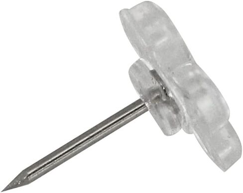 Push Pin yyangz 100PCS Transparent Plum Flower Flat Push Pins, Clear Plastic Decorative Flower Pushpins for Wall Hangings, Cork Board, Bulletin Board, Thumb Tack in Saudi Arabia