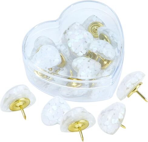 15 Pcs Love Push Pins, Resin Love Push Pin Decorative Thumb Tacks Cork Board Thumbtacks for Photo Wall Map Cork Board Paper Photo Decoration Drawing Pins Heart Shape Best Gift in Saudi Arabia