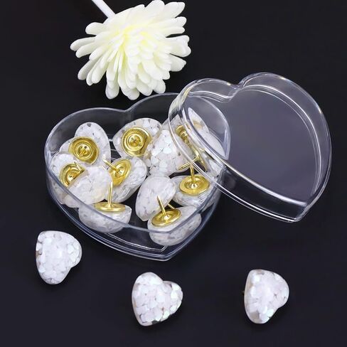15 Pcs Love Push Pins, Resin Love Push Pin Decorative Thumb Tacks Cork Board Thumbtacks for Photo Wall Map Cork Board Paper Photo Decoration Drawing Pins Heart Shape Best Gift in Saudi Arabia