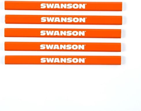 Swanson Tool Co CP700 5 Pack of Bright Orange Swanson Carpenter Pencils with Black Graphite in Saudi Arabia