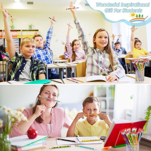 60 Pcs Welcome Back to School Pencils First Day School Pencils Holiday Pencils Inspirational Pencils HB Pencils Eraser Exams School Stationery Party Reward Supplies, Classroom Reward Black in Saudi Arabia