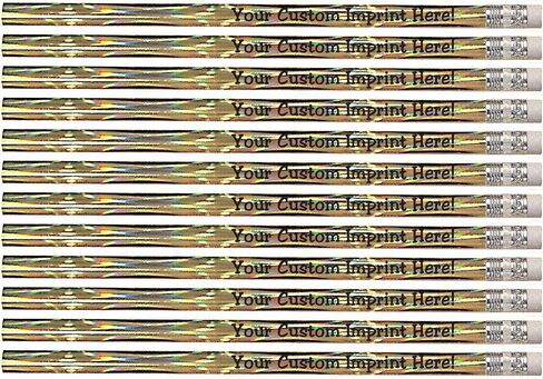 أقلام الرصاص المخصصة من Express Pencils - مستديرة - موضوع ليزر - مطبوعة خصيصًا برسالتك أو نصك أو شعارك 12 حزمة - ** تخصيص مجاني ** فكرة هدية رائعة (ألوان متنوعة) in Kuwait
