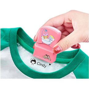 ملصقات ملابس الأطفال متعددة الأغراض، ختم شخصي مقاوم للماء، ختم اسم شخصي، ختم اسم الطفل، ختم مخصص، ختم ملابس المدرسة مقاوم للماء (سيارة خضراء) in Kuwait