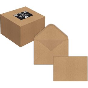 Better Office Products Kraft Mini Envelopes, 4" x 2.75", Strong 35 lb. Paper, Contoured Gummed Flap, Envelopes for Gift Cards, Business Cards, Flower Cards (100 Pack) in Saudi Arabia