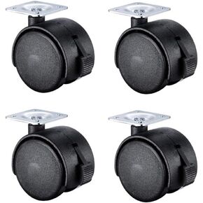 4X Swivel Caster Wheels, Office Chair Casters, Rubber Furniture Casters, Coffee Table, File Cabinet, Computer Accessories, Load Capacity 120kg, 1.5/2 inches in Saudi Arabia