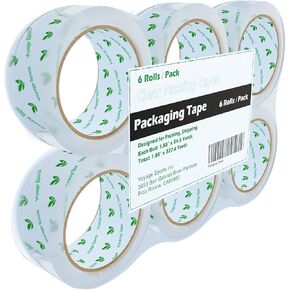 Voyage Sports Long Lasting Storage Packaging Tape, 6 Rolls, 1.88" x 54.6 yd Each Roll, Designed for Moving,Packing, Shipping, Mailing, Crystal Clear in Kuwait